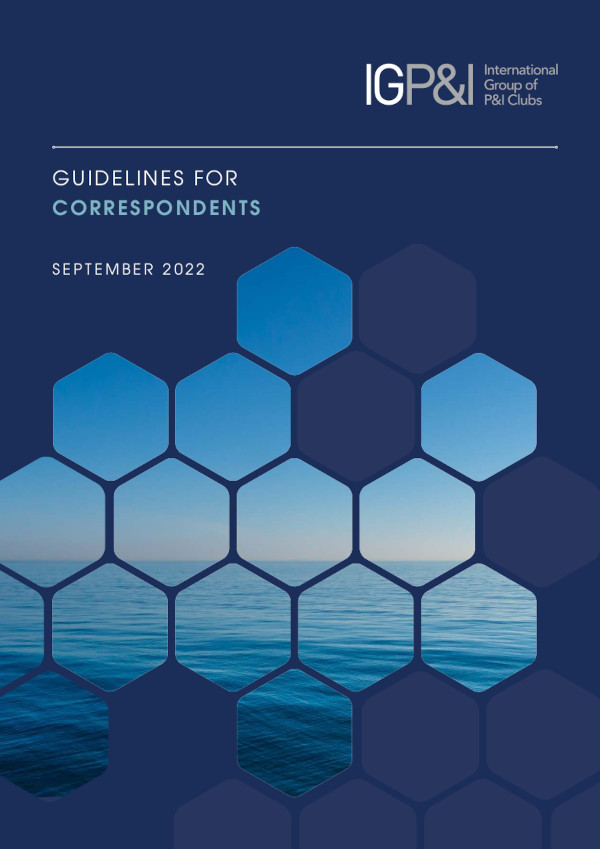 International Group Guidelines for Correspondents 2022 The